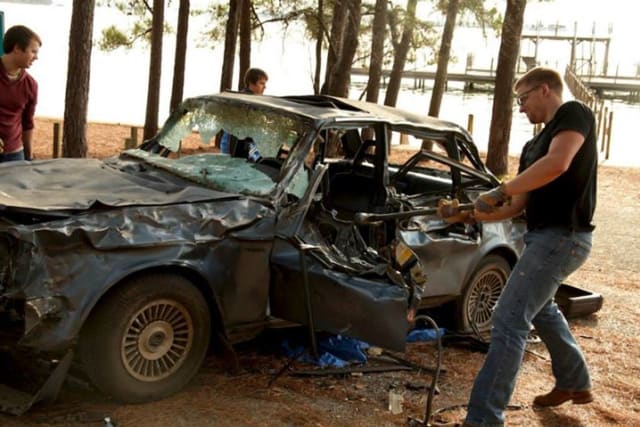 Smashing an Old Car with Sledgehammers