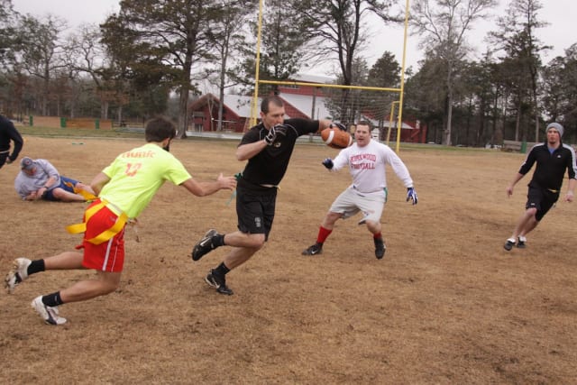 Staff Playing Football