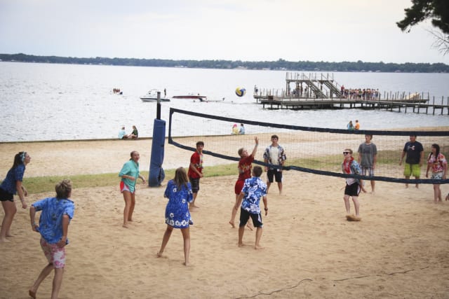 Shores Campers Playing Volleyball