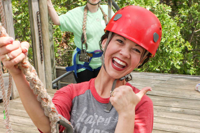 Mom on Zipline