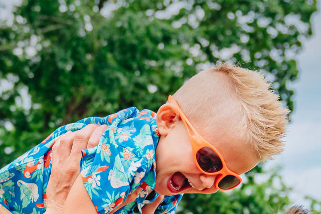 A family enjoying family camp