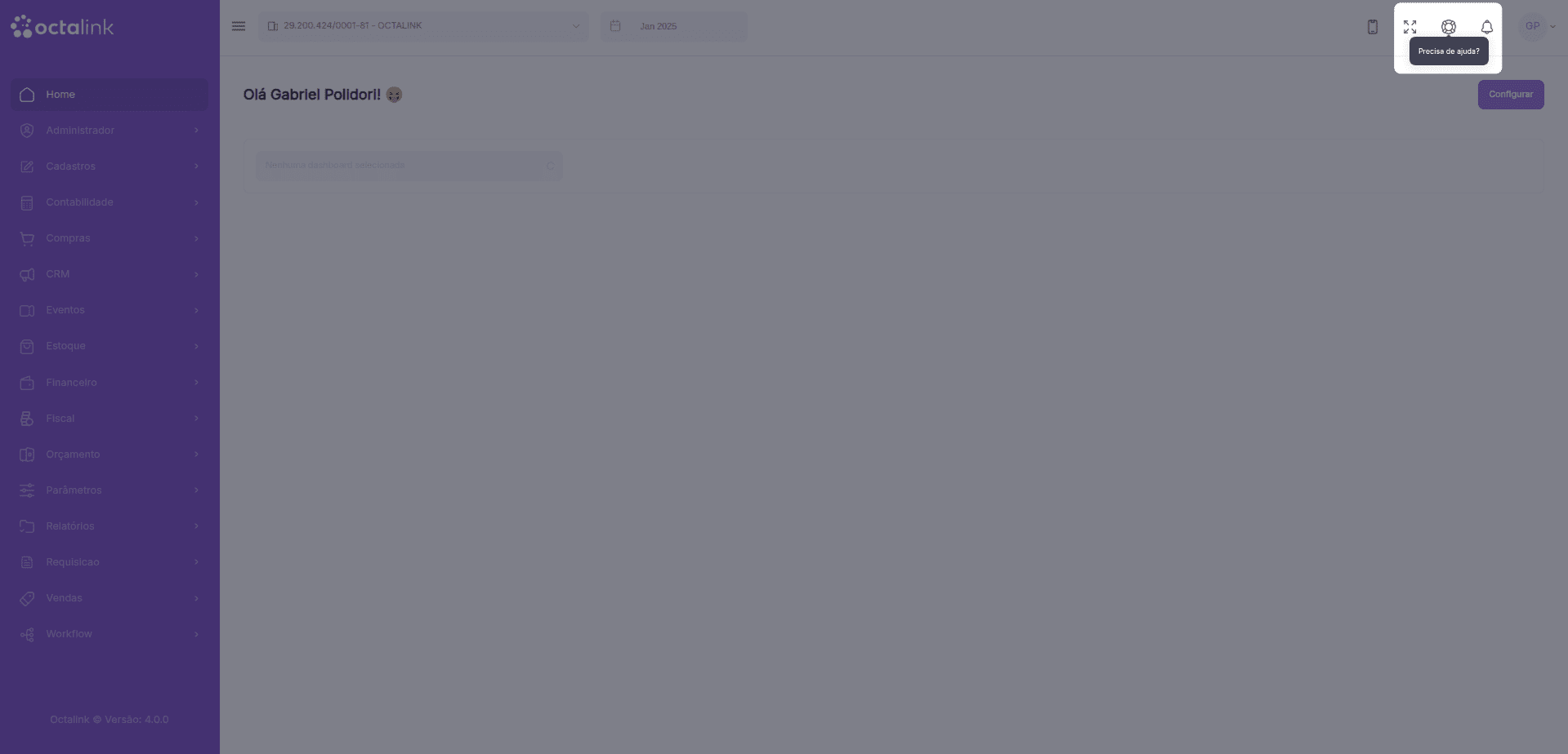 Atalho para acessar o manual