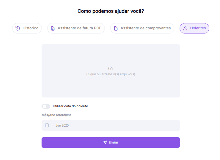 Novo parâmetro assistente de holerite