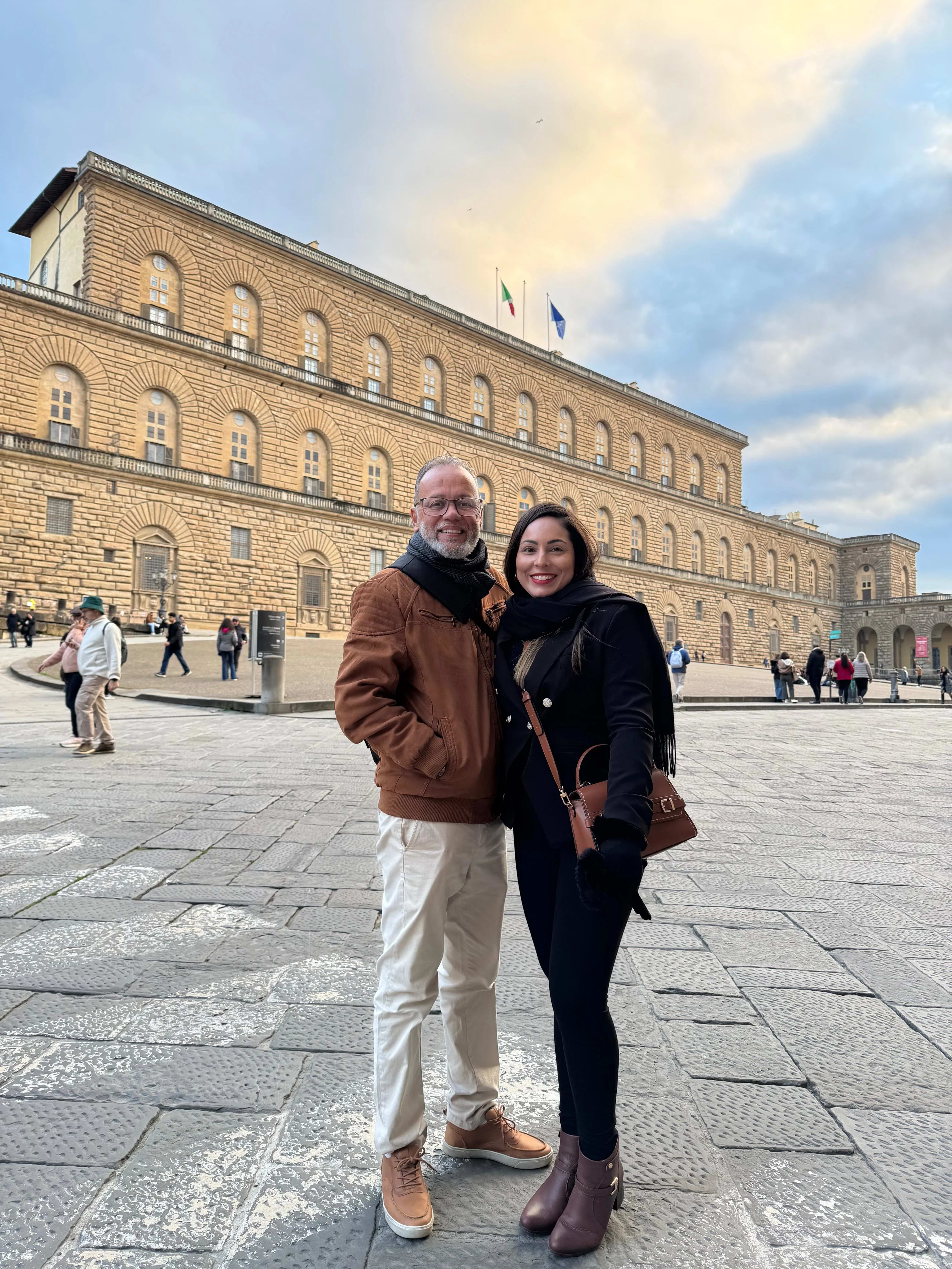 Alberto e Nathália no Palácio Pitti