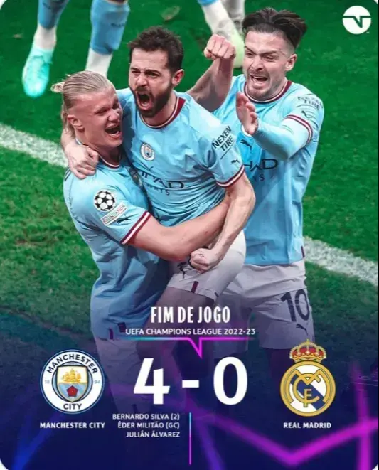 Jogos Eternos - Manchester City 4x0 Real Madrid 2023 - Imortais do Futebol