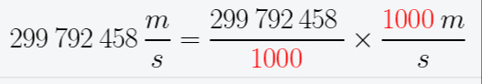 Aqui, multiplicamos o numerador e o denominador por 1000. 