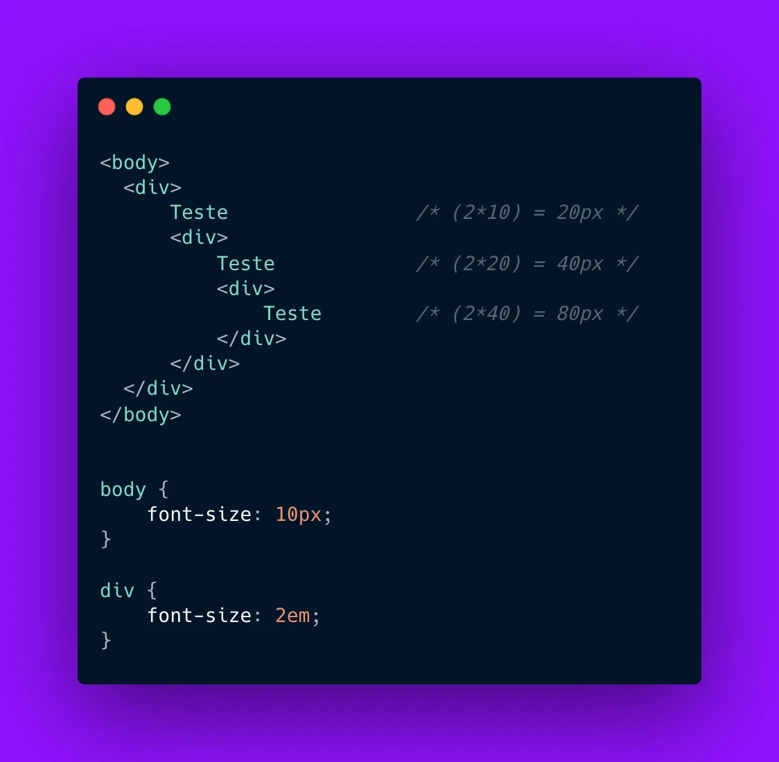CSS REM vs EM vs PX qual usar?