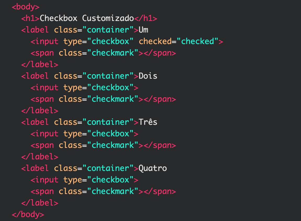 Checkbox customizado com CSS
