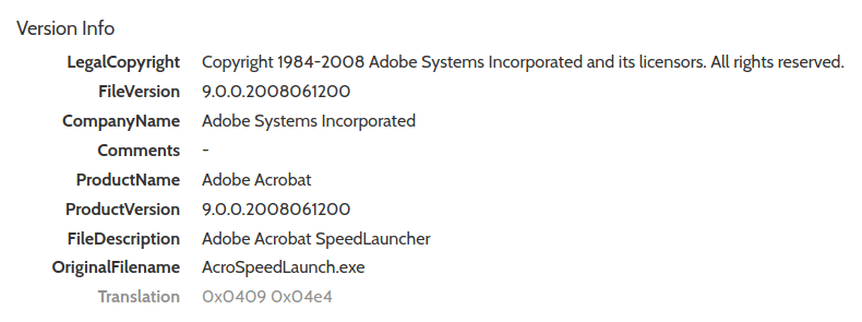 Figura 10: Comprovação de um classico aplicativo Adobe reader.