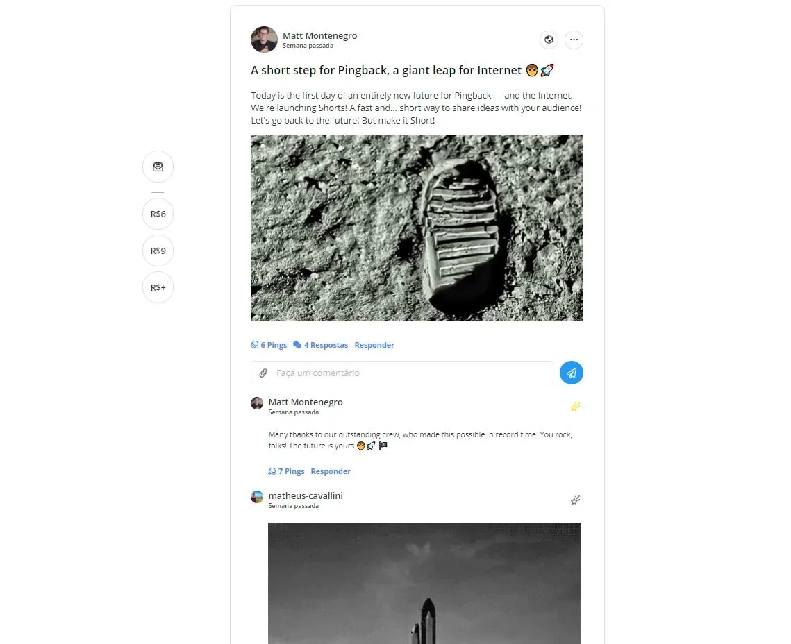 Primeiro Shorts postado no canal do Matt&nbsp;