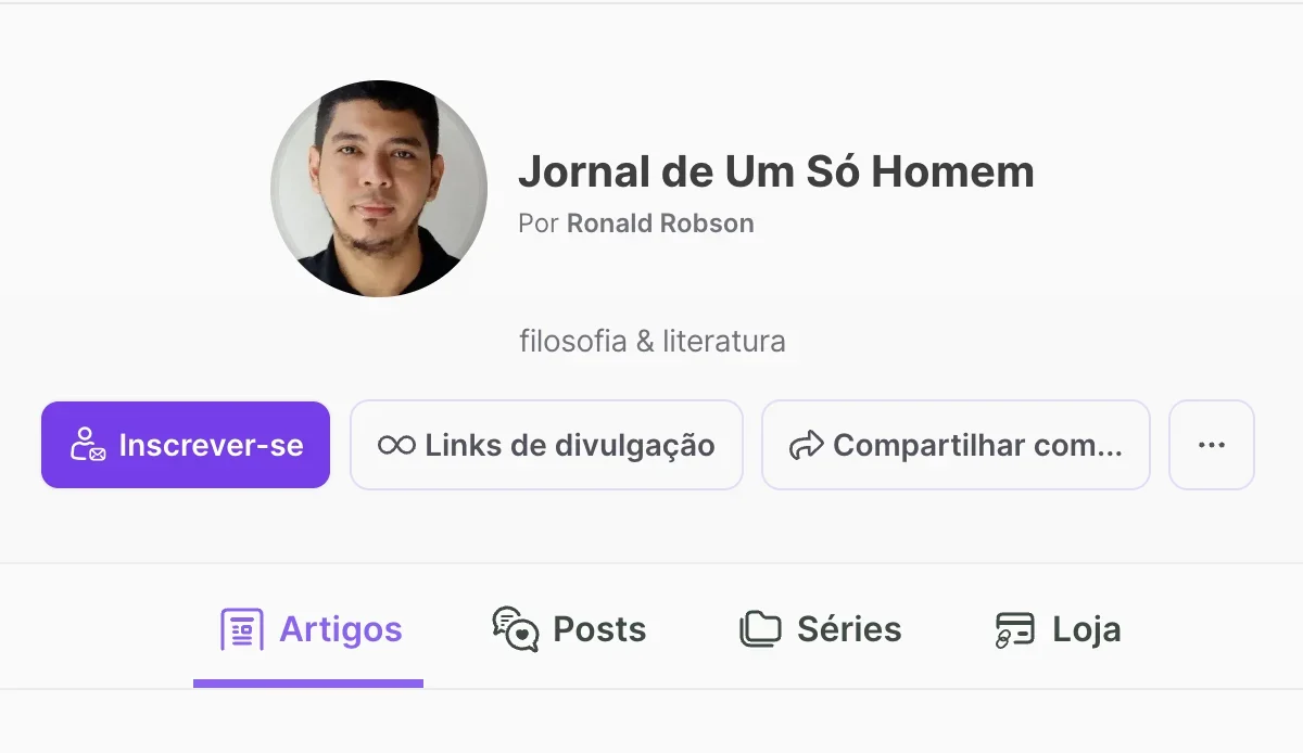 Feed da comunidade "Jornal de Um Só Homem"