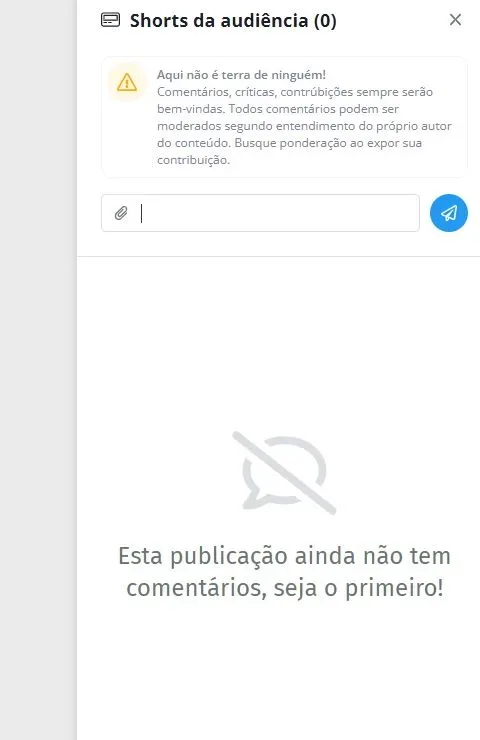 2- Caixa de edição do comentário.
