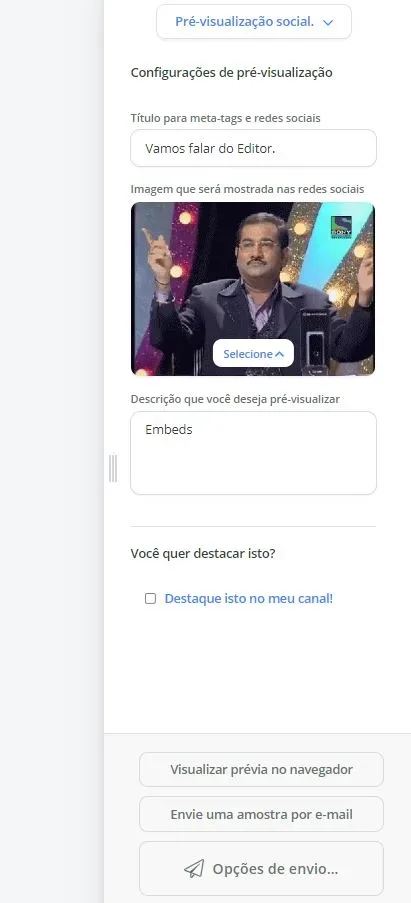 Visão geral da Pré-visualização.