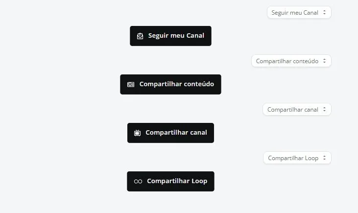 CTAs abertos no editor para seleção do escritor.