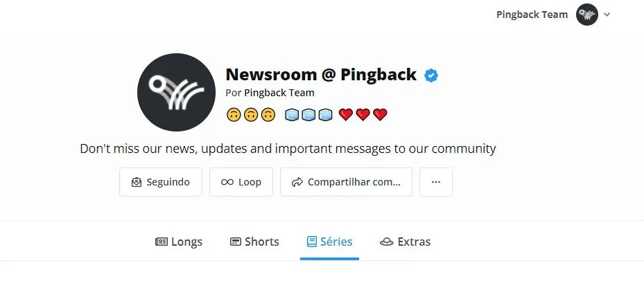 Perfil do canal Newsroom