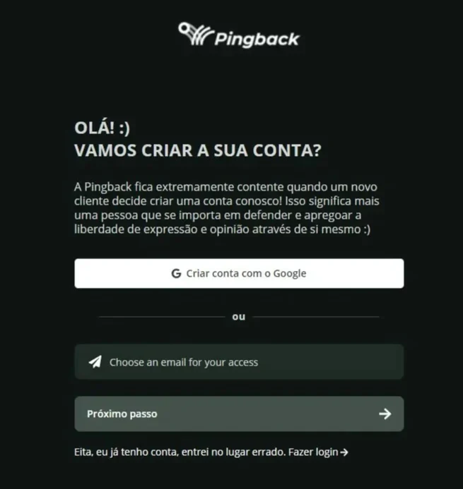 SingUp, 1ª vista.