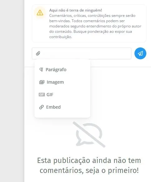 Edição de comentário.