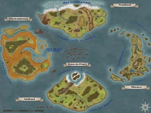 
Mapa de Melkos, feito por Victor no site <b><a href="https://inkarnate.com">Inkarnate</a></b>