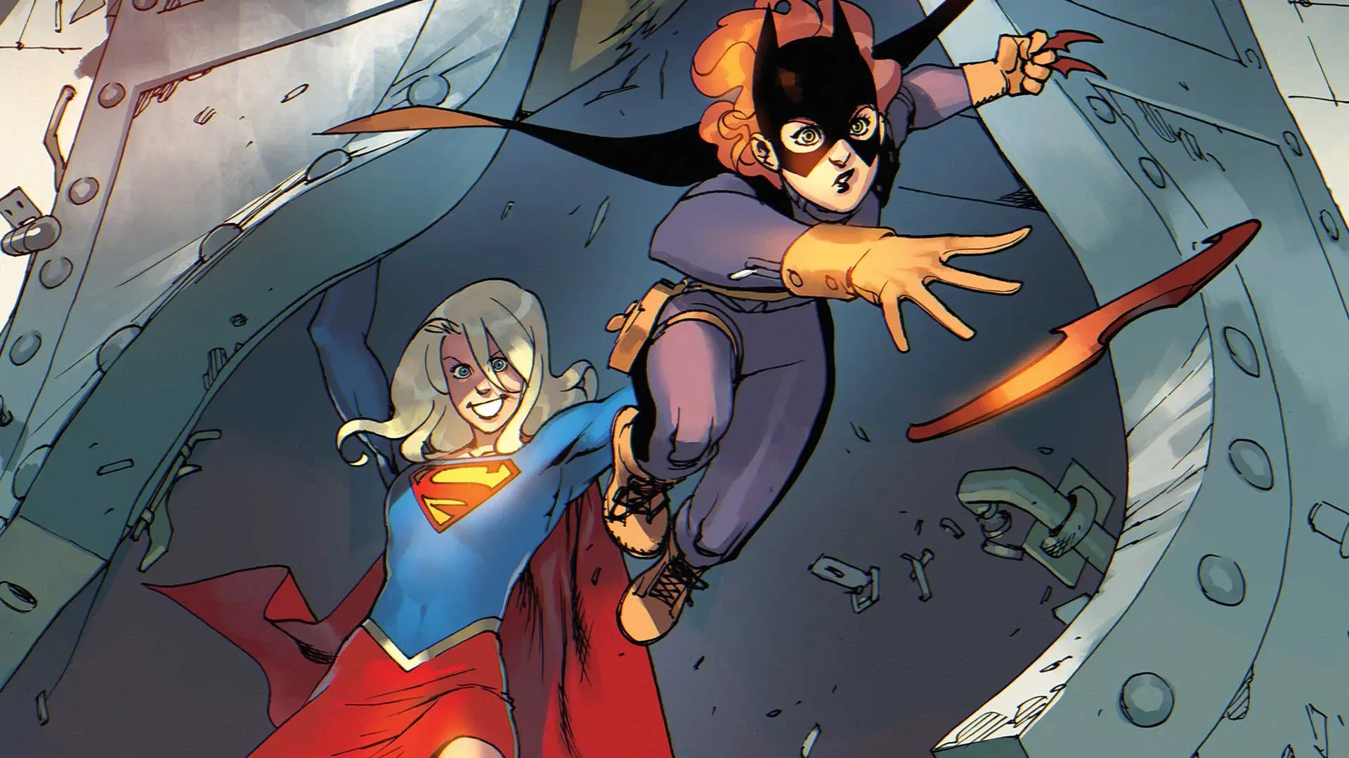 Supergirl e Batgirl na capa de <i>Batgirl Annual #1</i>