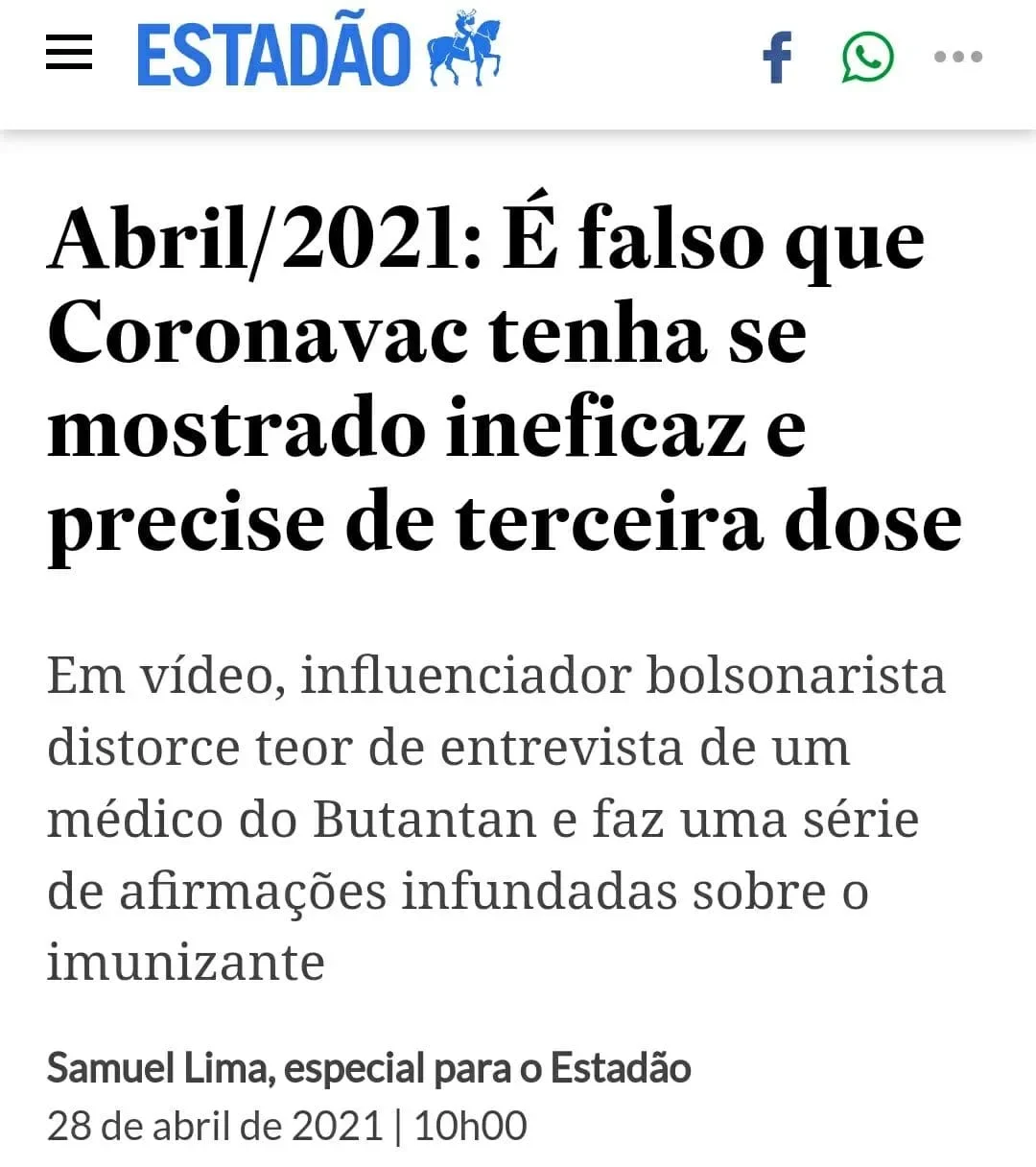 A grande mídia se contradiz com relação a aplicação de doses de reforço&nbsp;