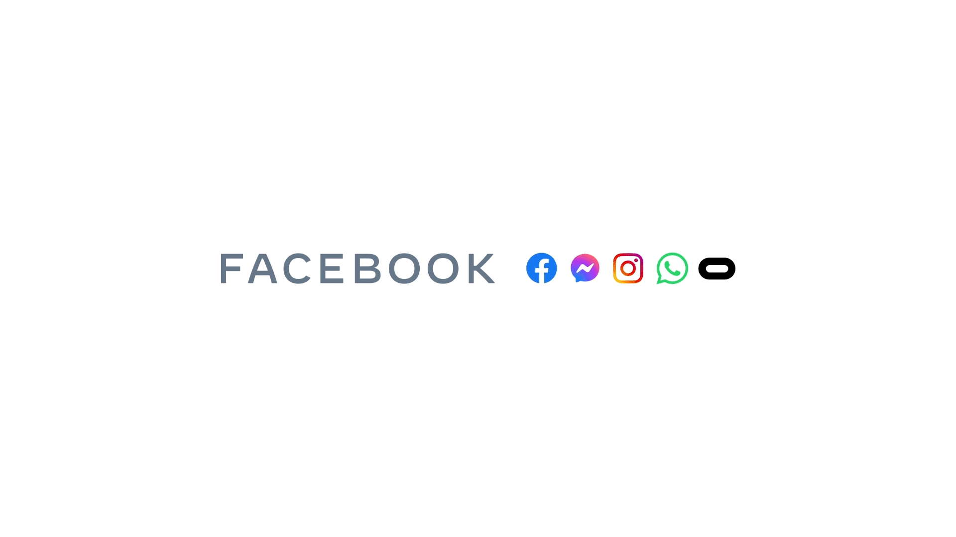 Reprodução: logo do Facebook transformando-se em Meta.