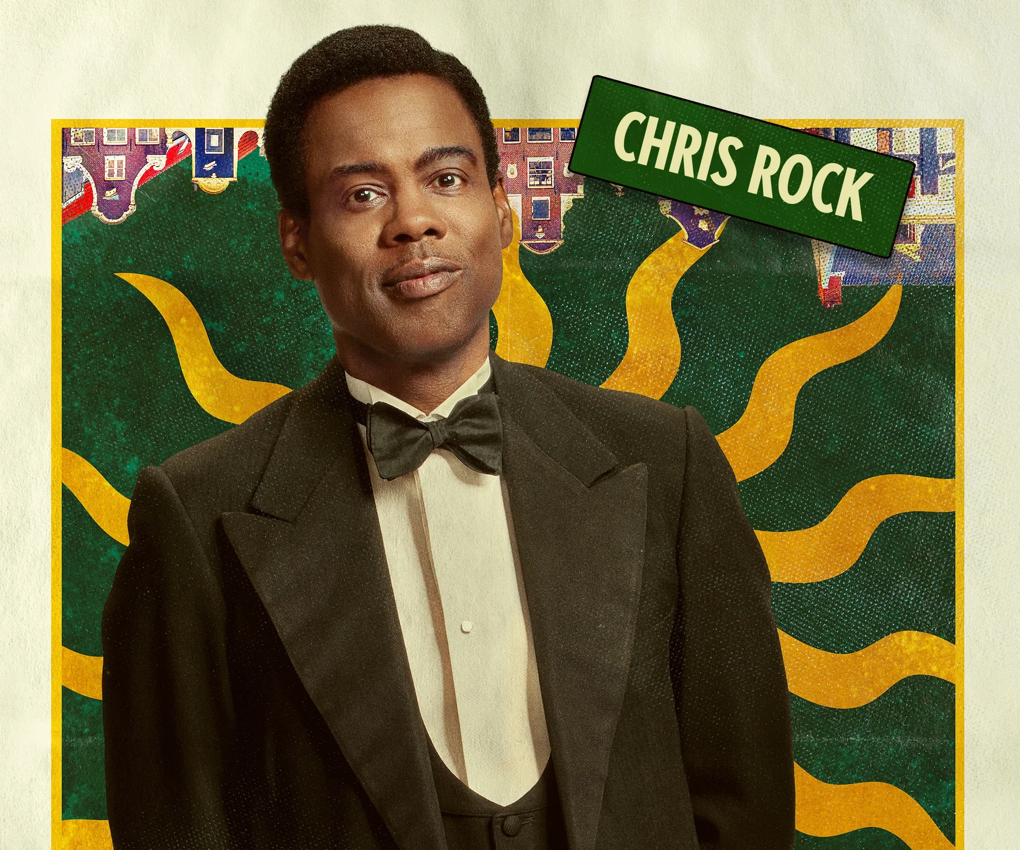 Chris Rock em pôster de <i>Amsterdã</i> (2022)