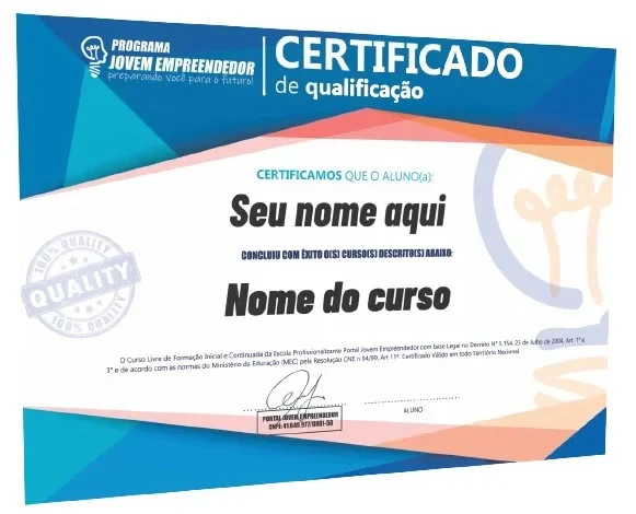 Exemplo de certificado
