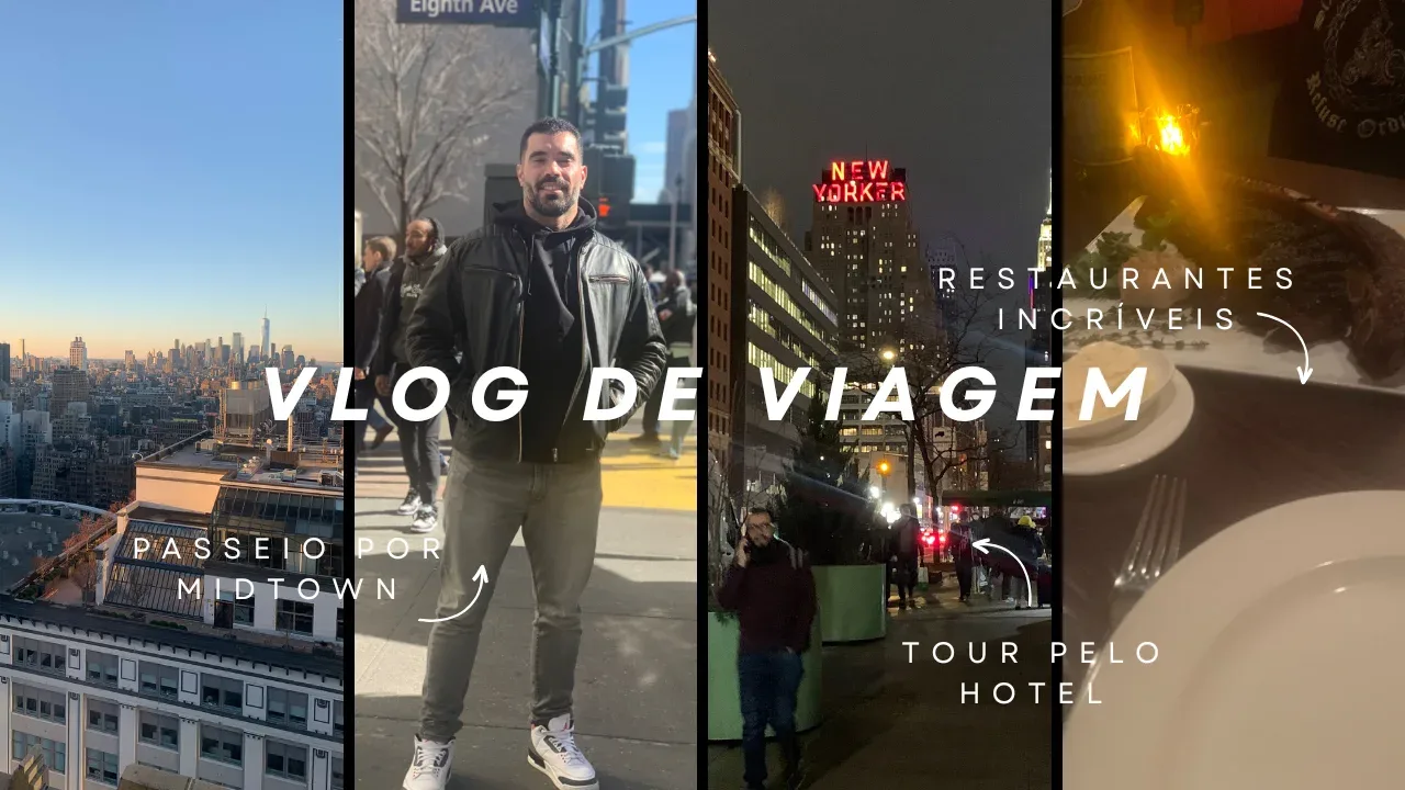 Vlog de Viagem 01: VIX<GRU<JFK e passeio por Midtown Manhattan