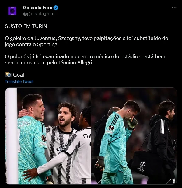 Reprodução: Goleada Euro (Twitter)