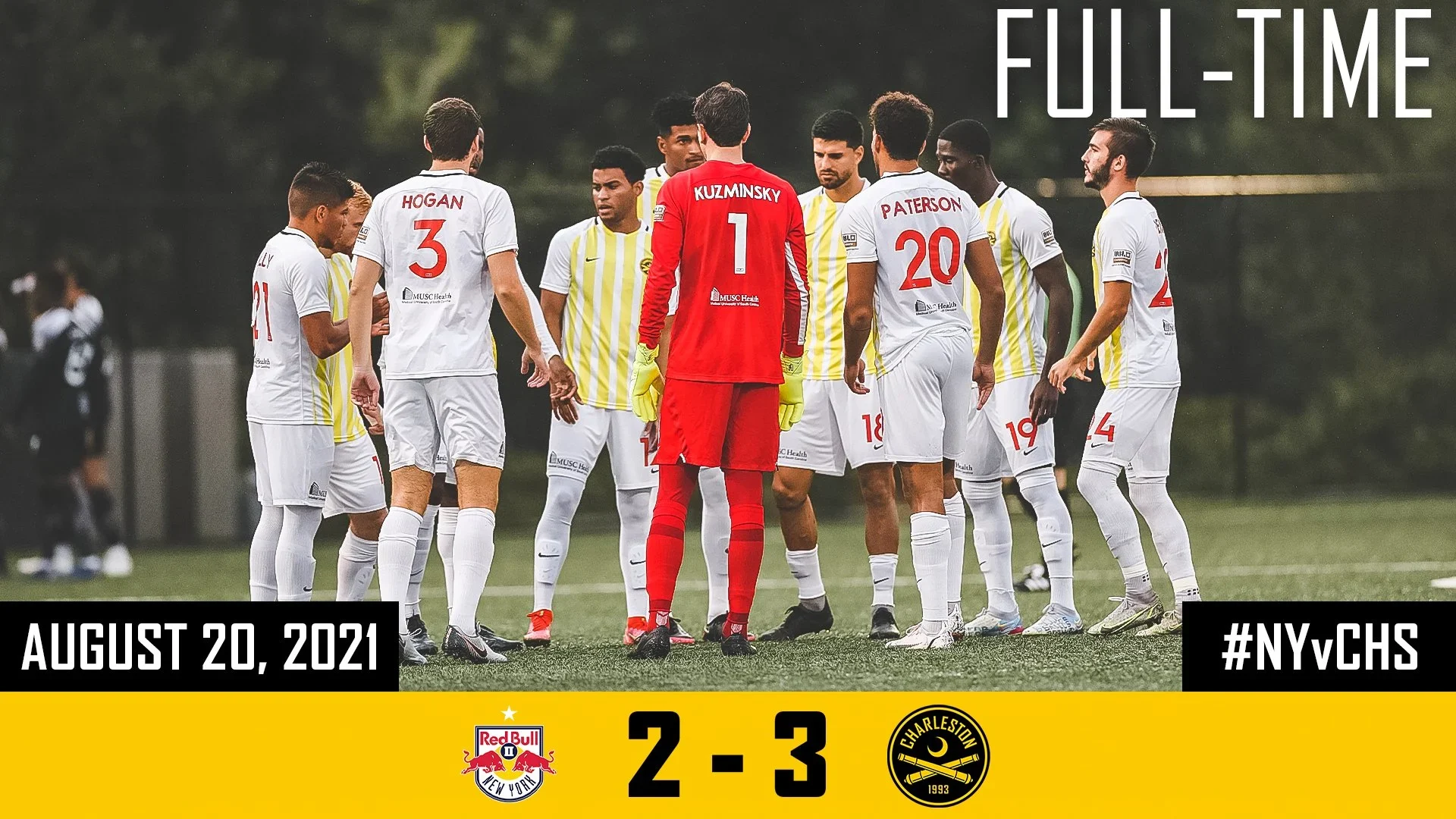 Charleston Battery vence NYRB II, em jogo adiado, válido pela 8.ª semana da USL  Championship