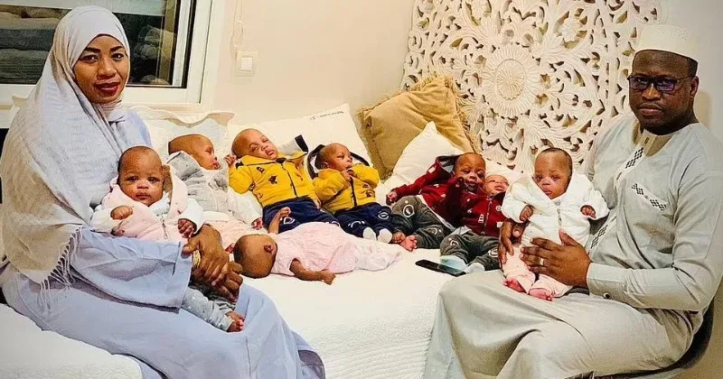 Halima Cisse, seu maridos e os 9 filhos