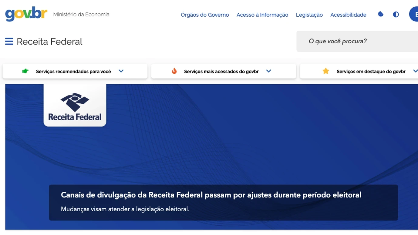 Site da Receita Federal