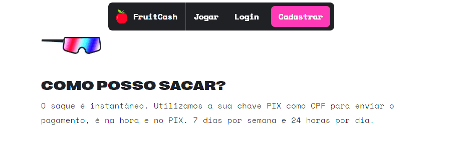 FruitCash: Receba via Pix