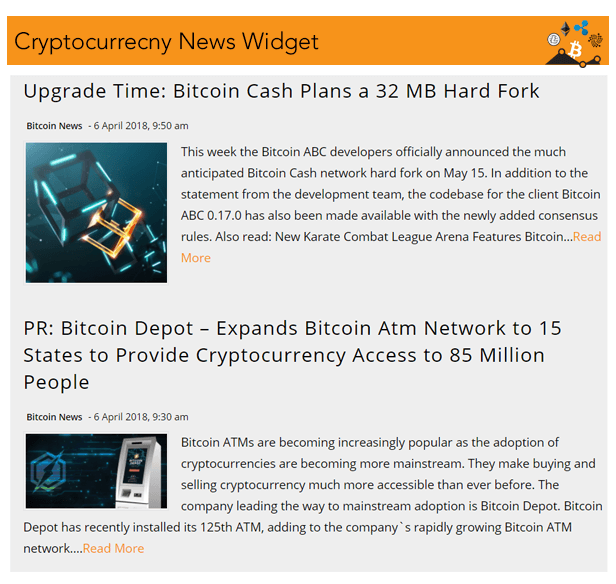 crypto news widgets