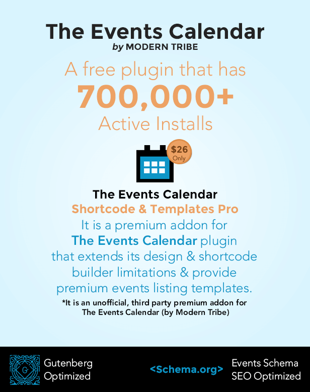 the events calendar shortcode and templates pro wordpress plugin free event calendar template