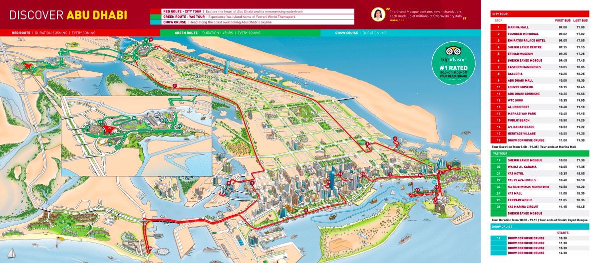 Abu Dhabi Bus Map Hop On Hop Off Abu Dhabi Bus Tour