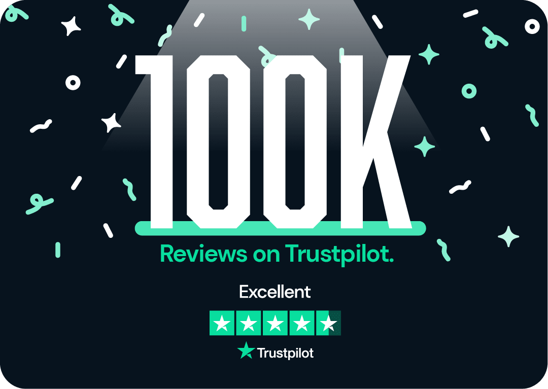 90K reviews on Trustpilot, rated Excellent