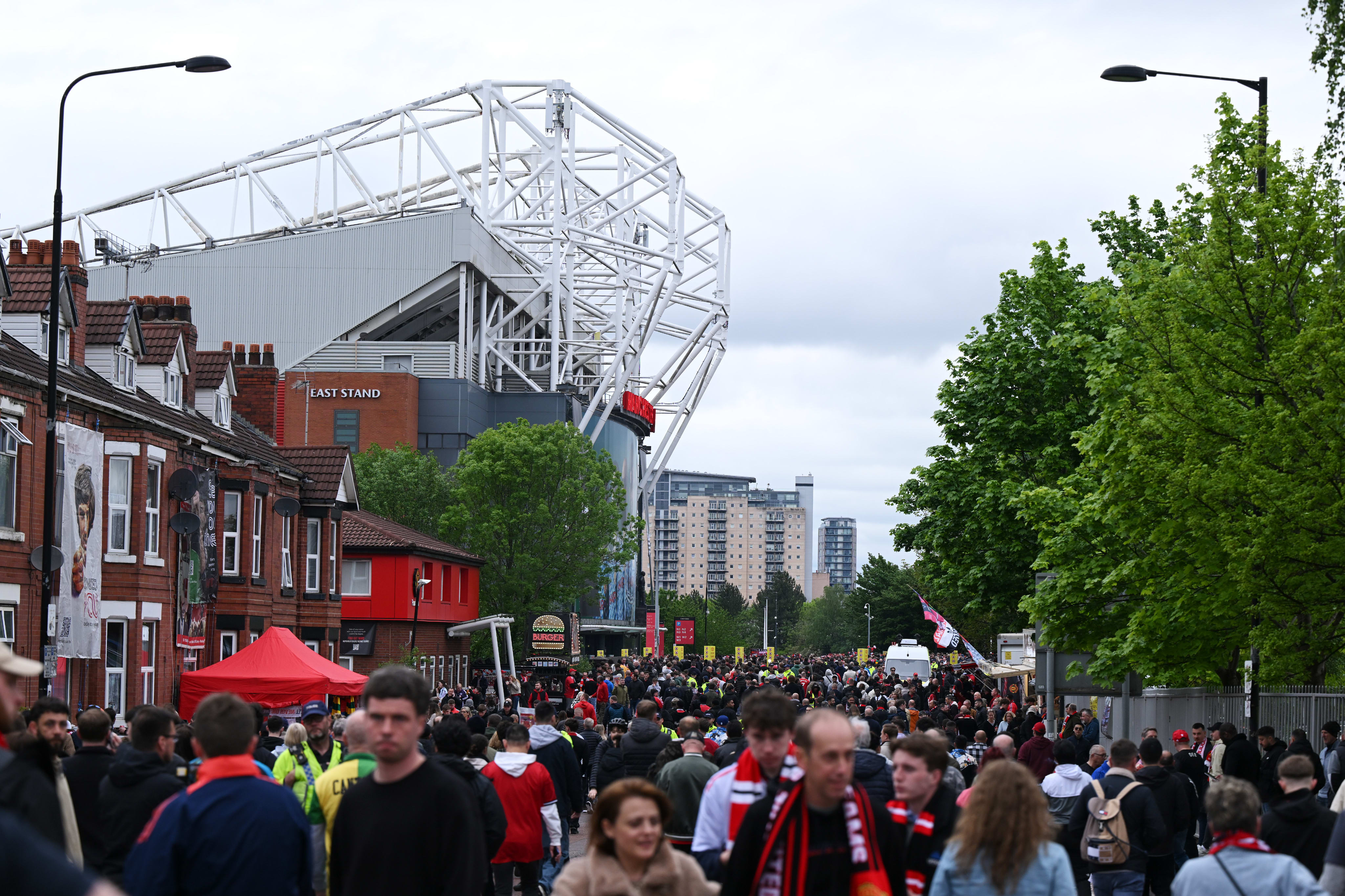 Manchester United staff and players together at the club
