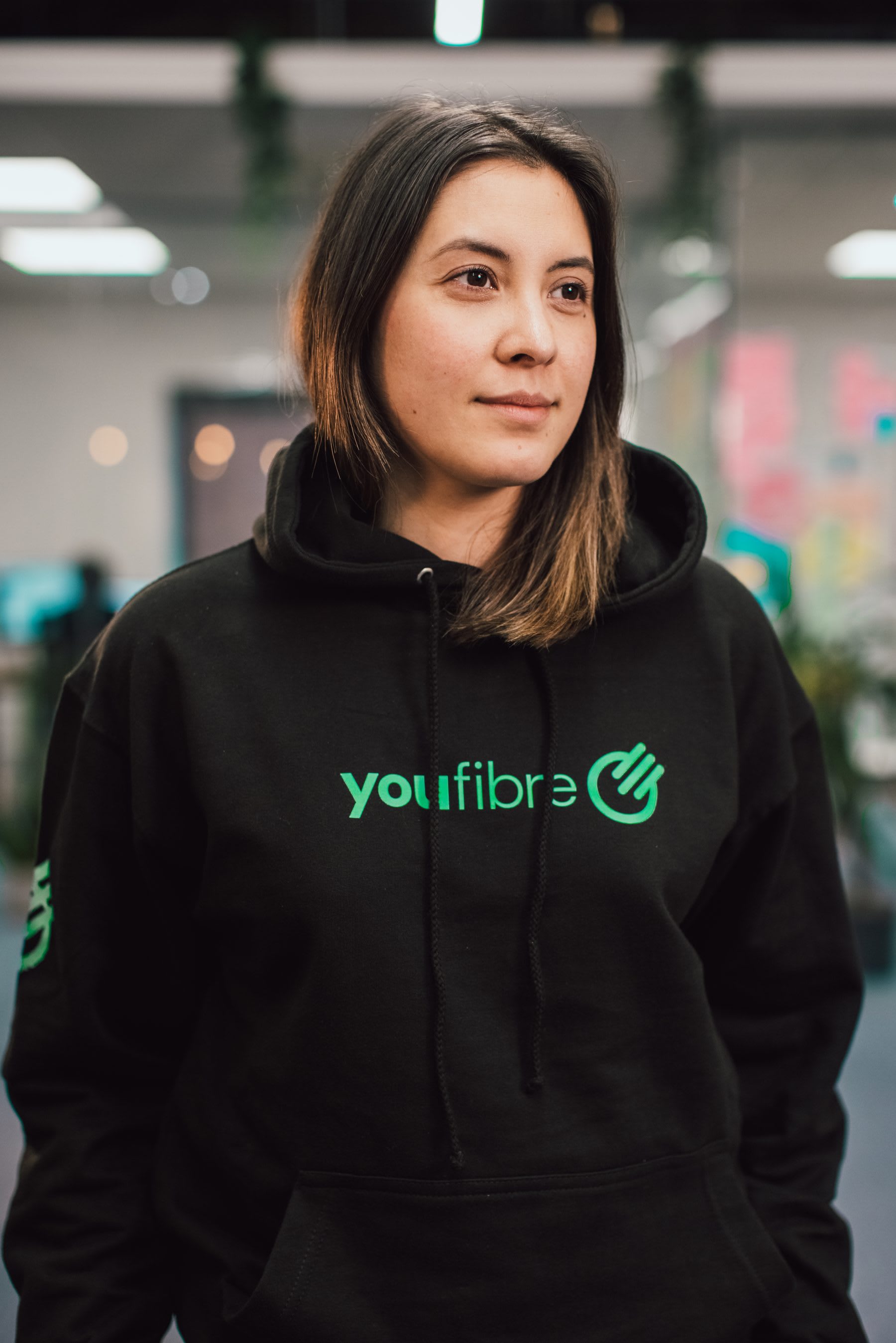 A YouFibre colleague in the office