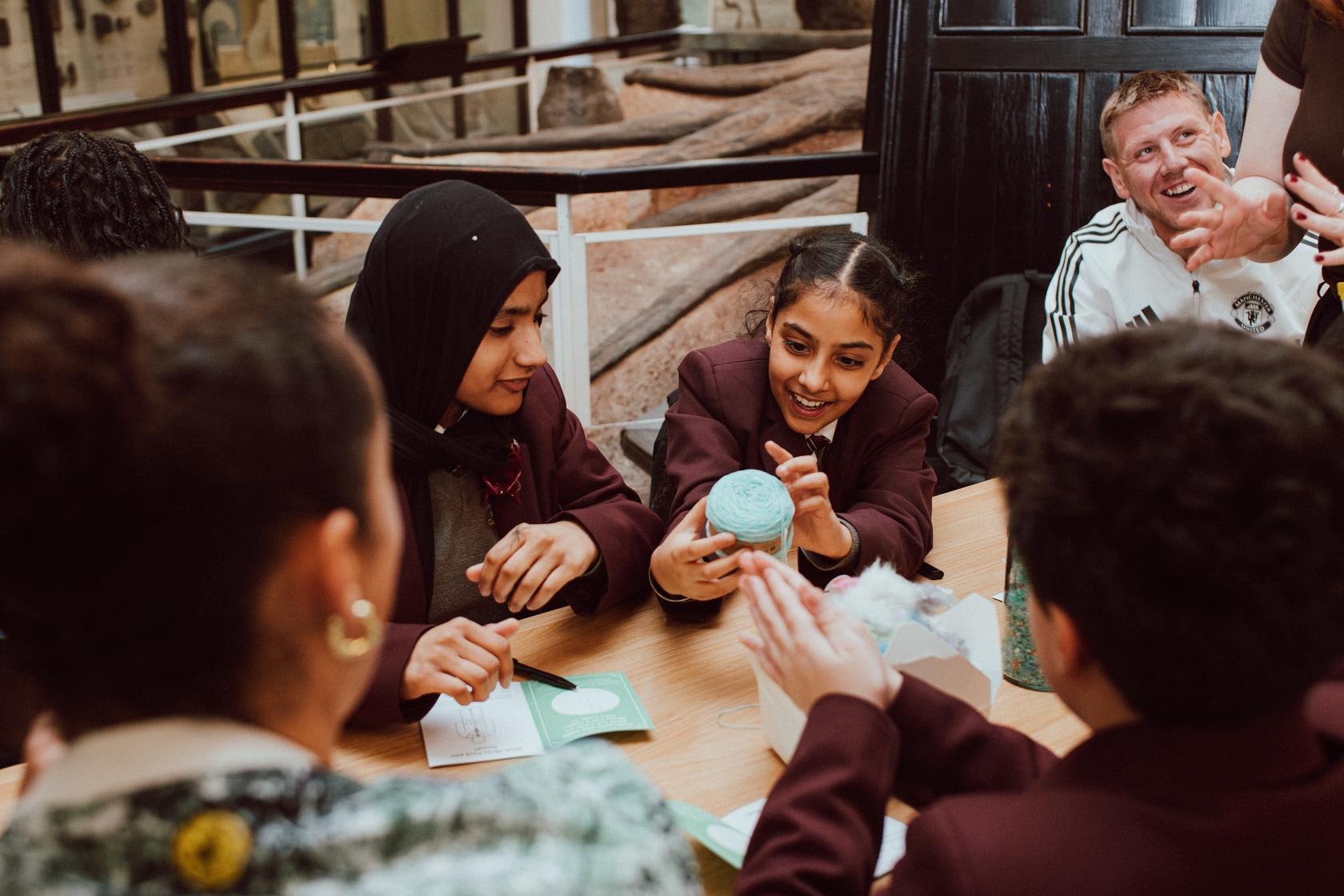 School pupils taking part in the Eco Reds environmental programme