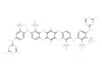 6,13-dichloro-3-[[4-[(4,6-dichloro-1,3,5-triazin-2-yl)amino]disulphophenyl]amino]-10-[[4-[(4,6-dichloro-1,3,5-triazin-2-yl)amino]sulphophenyl]amino]triphenodioxazine-4,11-disulphonic acid