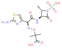 trans-2-[[[1-(2-aminothiazol-4-yl)-2-[(2-methyl-4-oxo-1-sulphoazetidin-3-yl)amino]-2-oxoethylidene]amino]oxy]-2-methylpropionic acid