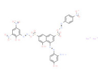 Disodium 4-[(2-amino-4-hydroxyphenyl)azo]-5-hydroxynaphthalene-2,7-disulphonate, mono[(p-nitrophenyl)azo] mono[(2-hydroxy-3,5-dinitrophenyl)azo] derivative