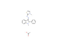 3-methyl-2-[(1-methyl-2-phenyl-1H-indol-3-yl)azo]thiazolium acetate