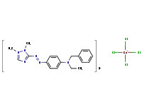 Bis[3-[[4-[benzylethylamino]phenyl]azo]-1,2-dimethyl-1H-1,2,4-triazolium] tetrachlorozincate(2-)