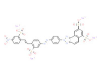 Tetrasodium 2-[4-[[4-[2-(4-nitro-2-sulphonatophenyl)vinyl]-3-sulphonatophenyl]azo]phenyl]naphtho[1,2-d]triazole-6,8-disulphonate