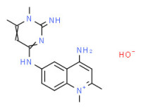 4-amino-6-[(1,2-dihydro-2-imino-1,6-dimethyl-4-pyrimidinyl)amino]-1,2-dimethylquinolinium hydroxide