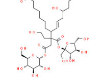 ß-D-fructofuranosyl a-D-glucopyranoside, mono[3-(4-hydroxydec-1-enyl) 2-(2-hydroxyethyl) 9-hydrogen nonane-1,2,9-tricarboxylate]