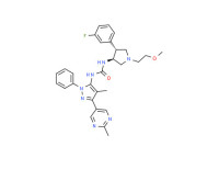 1-((3S,4R)-4-(3-fluorophenyl)-1-(2-methoxyethyl)pyrrolidin-3-yl)-3-(4-methyl-3-(2-methylpyrimidin-5-yl)-1-phenyl-1H-pyrazol-5-yl)urea