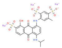 Trisodium 5-[[9,10-dihydro-8-hydroxy-4-[(1-methylethyl)amino]-9,10-dioxo-7-sulphonato-1-anthryl]amino]toluene-2,4-disulphonate